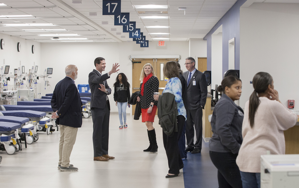 Hospital officials give a tour of the new facility. (Photo/Provided)