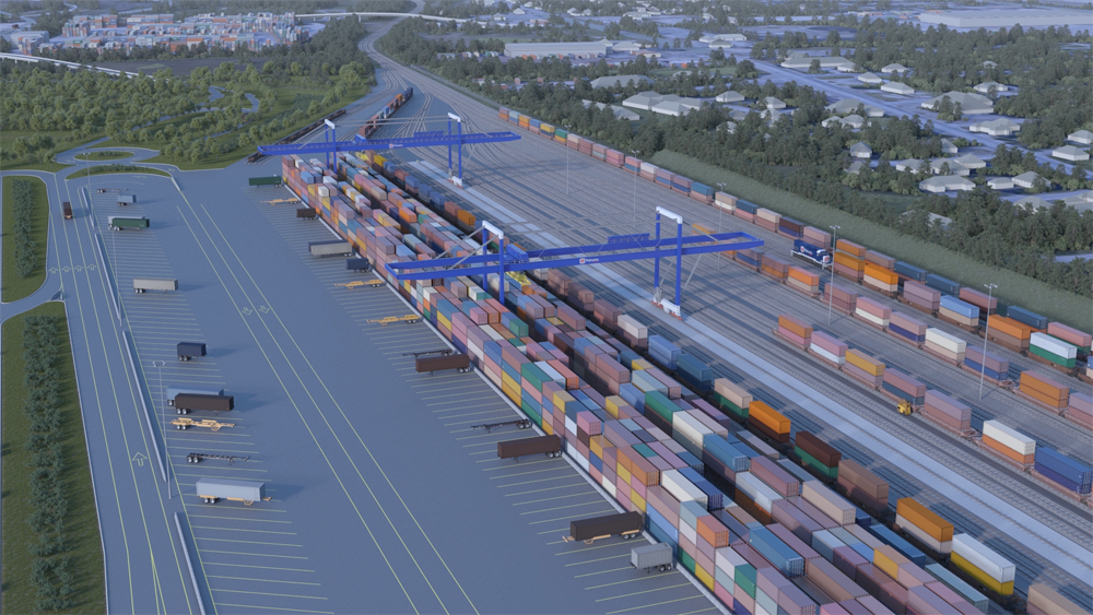The Navy Base Intermodal Facility received regulatory approval from the Army Corps of Engineers. (Rendering/Provided)