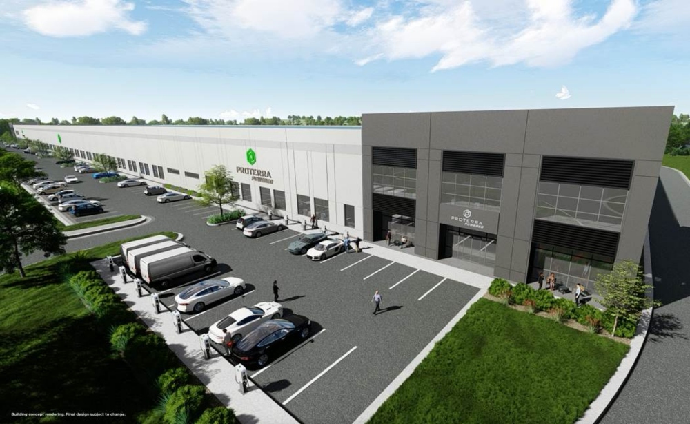 This rendering showed a vision for the battery plant when it was announced in 2021. By January of this year, the plant was making batteries. (Rendering/Provided)