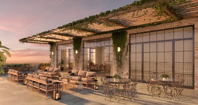Roost plans call for a rooftop lounge that will be open to guests and the public. (Image/Morris Adjmi Architects
