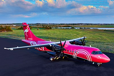 Silver Airways, featuring a flamingo logo, will begin flights to Florida from Columbia Metropolitan Airport on Dec. 17. (Photo/Provided)