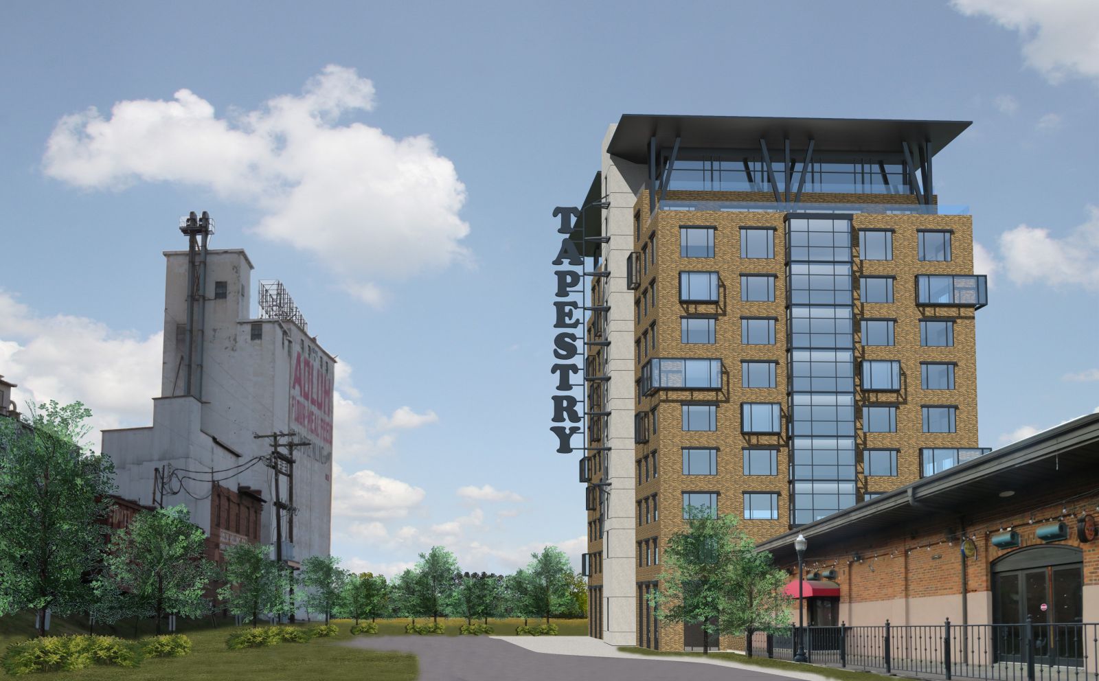 A rendering of the proposed Hotel Anthem at 800 Gervais St., an 11-story hotel that would be part of the Hilton Tapestry boutique brand. (Rendering provided by Kollin Altomare Architects)
