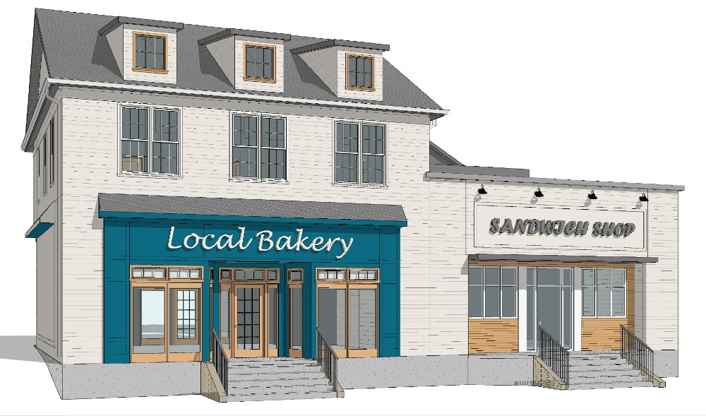 The Green at Devine District, a project of Columbia-based Estates & Companies, will feature the first Midlands location of regional sandwich shop Sully‰Ûªs Steamers and the third Columbia location of locally owned bakery Ally & Eloise Bakeshop. (Rendering/Provided)