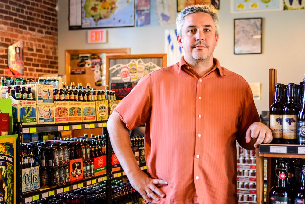 Doug Aylard opened Vino Garage in Cottontown in 2012. The wine shop is moving to a bigger location. 