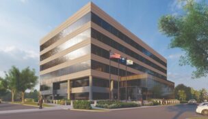 Hogan Construction and McMillan Pazdan Smith partnered to provide design-build services for the upfit of the existing seven-story office building, making room for consolidation of services. (Rendering/McMillan Pazdan Smith)