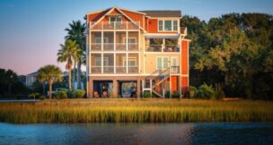 Ben Perrone and John Nunn represented the buyer of this bed and breakfast at Folly Beach. (Photo/Rainbow Row Real Estate)