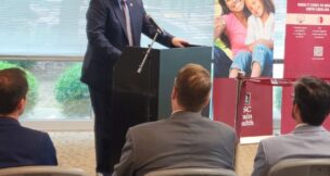 University of South Carolina President Michael Amiridis recently unveiled the statewide expansion of the USC Brain Health Network. (Photo/Elizabeth Renedo)